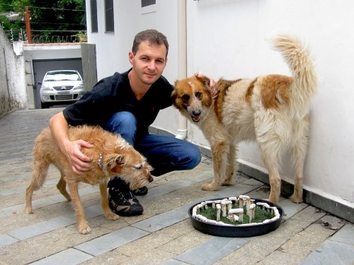 Sergio Greif, henge, and curious dogs