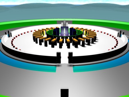 A mockup of the New Stonehenge, with permission from Mr. Colin Shearing.