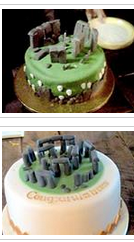 Examples of Stonehenge cakes