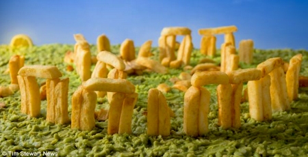 Stonehenge with chips and mushy peas, by Prudence Stait
