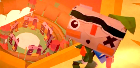 screenshot from the game Tearaway