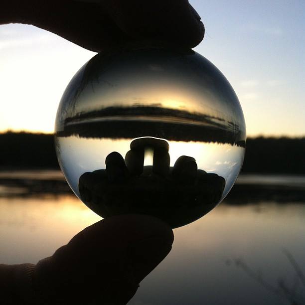 Stonehenge marble with sunset