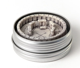 Miniature Stonehenge Model in a Tin, as sold at the Visitor Centre