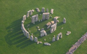 aerial view of Stonehenge